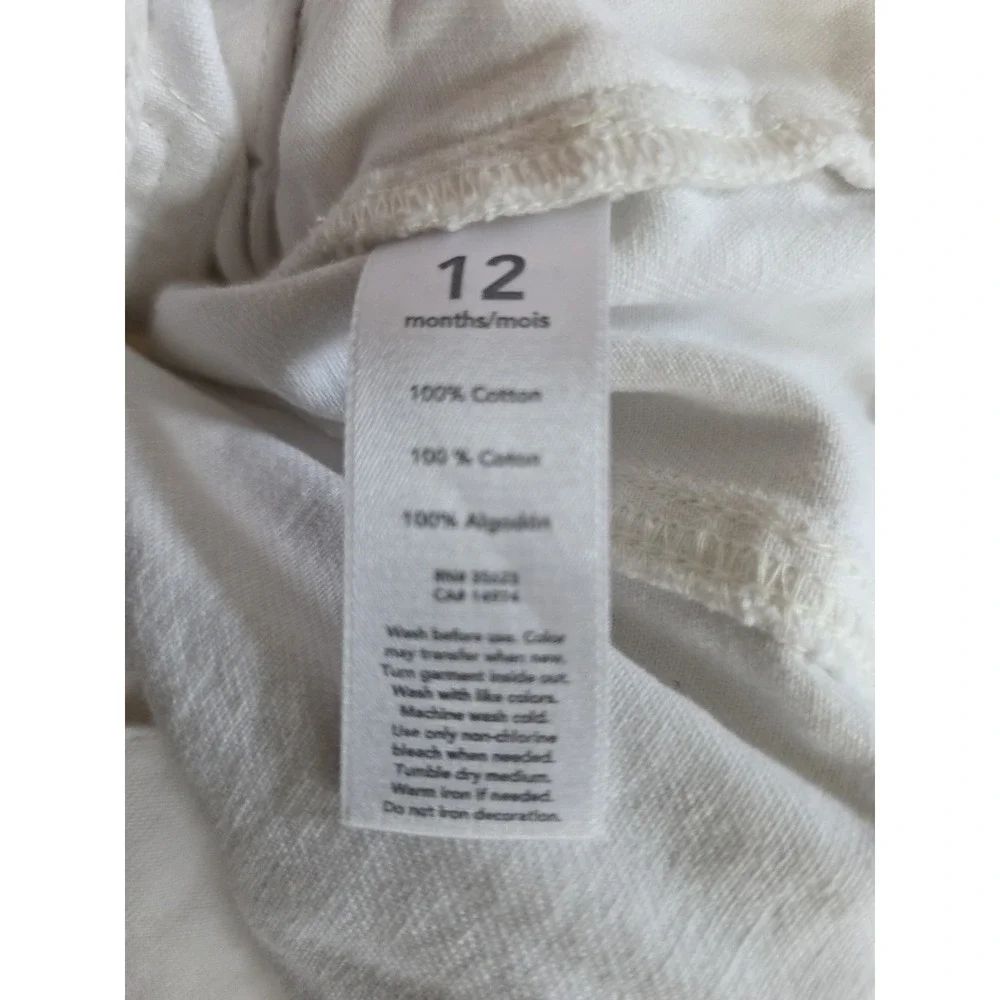 Carters White 12‎ Month Jean Jacket 100% Cotton